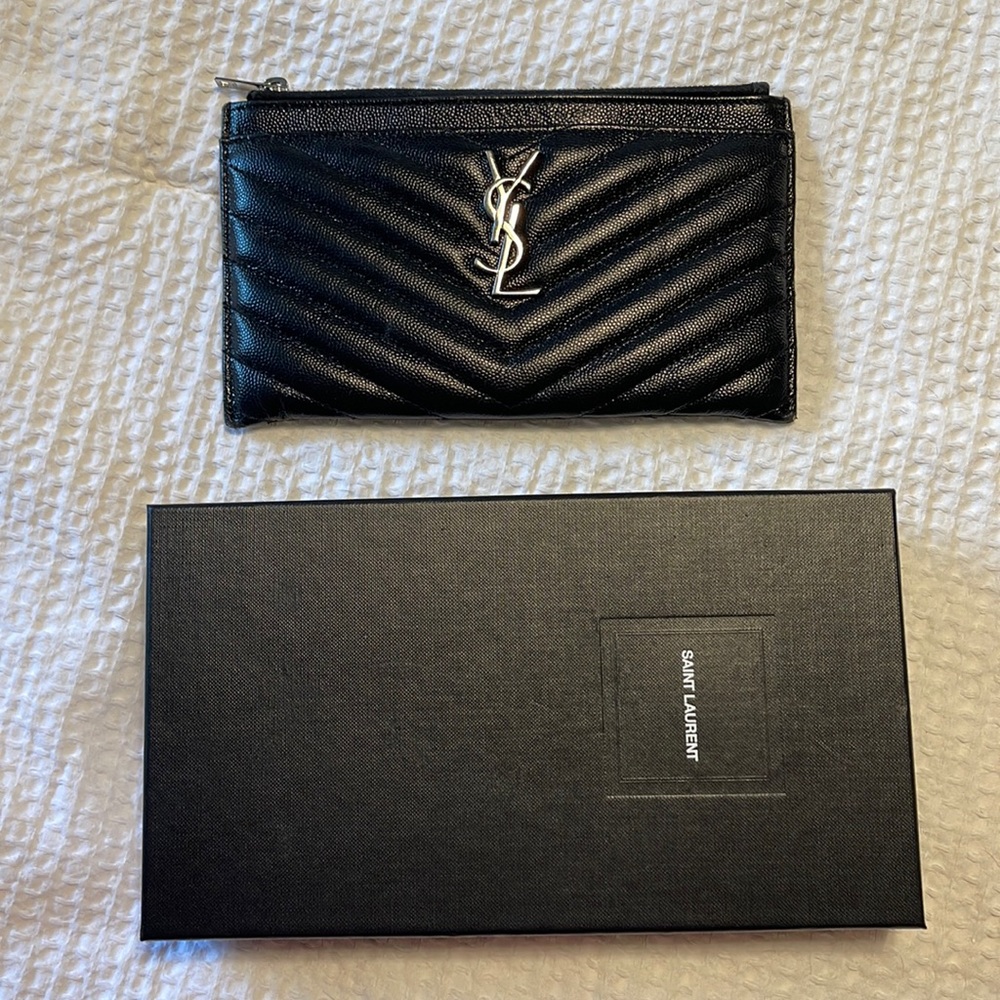 Authentic Yves Saint Laurent large wallet.